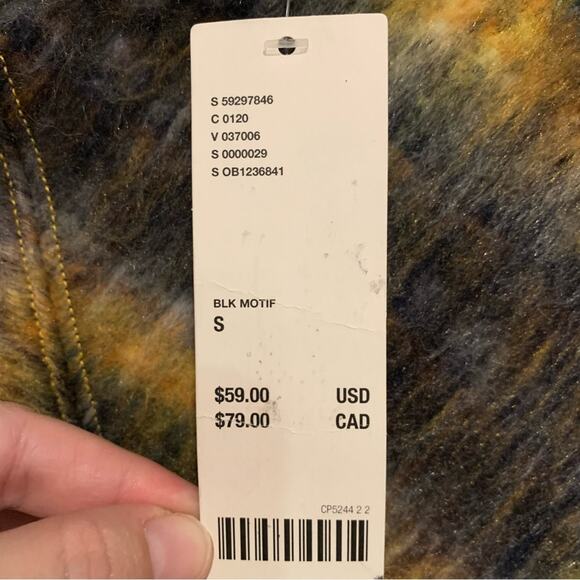 NWT UO Urban Outfitters Journey Wool Pelmet Mini Skirt In Black Multi Size S - Picture 8 of 12